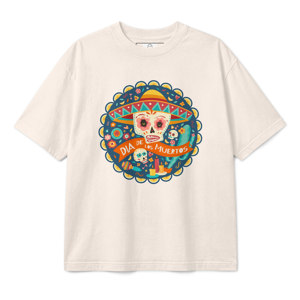Shop Cool Traditional Mexican Skull Crew Neck Boxy T-Shirt for Casual Wear, featuring a bold graphic tees, relaxed fit, and everyday comfort. Refresh your wardrobe with Traditional Mexican Skull Crew Neck Boxy T-Shirt Casual Wear—an easygoing statement piece for any day. Buy Traditional Mexican Skull Crew Neck Boxy T-Shirt Casual Wear with striking style, a roomy silhouette, and soft daily comfort.