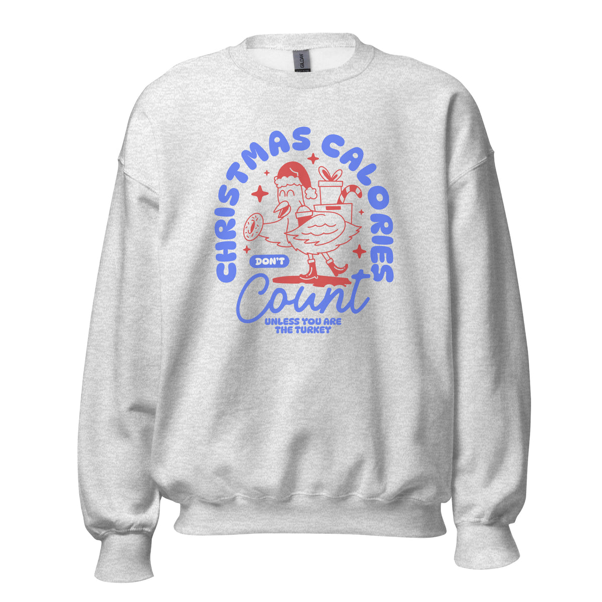 Shop Funny Christmas Calories Don't Count Turkey Sweatshirt Casual Wear for a fun, comfy way to show off your Thanksgiving and Christmas spirit. Make holiday meals more fun with a Christmas Calories Don't Count Turkey Sweatshirt—a cozy, playful pick for parties and gift giving. Celebrate the season in a Christmas Calories Don't Count Turkey Sweatshirt, perfect for festive feasts, cozy gatherings, and holiday laughs.
