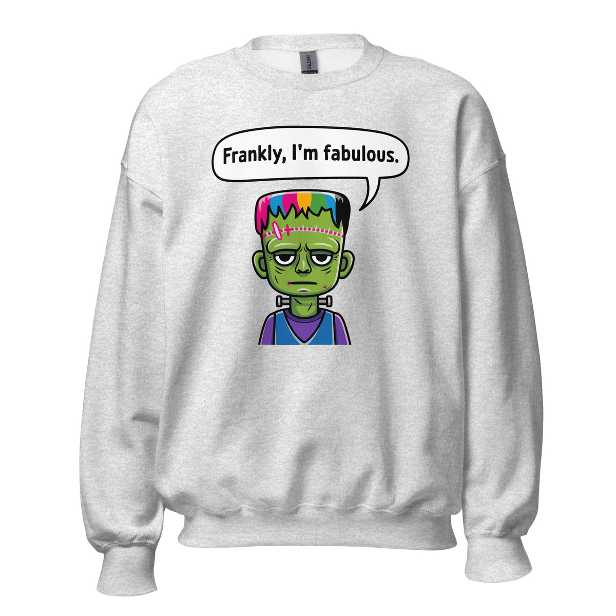 Buy Frankly, I'm Fabulous: Frankenstein Sweatshirt Casual Wear for Sale, blending cozy comfort and iconic monster flair.