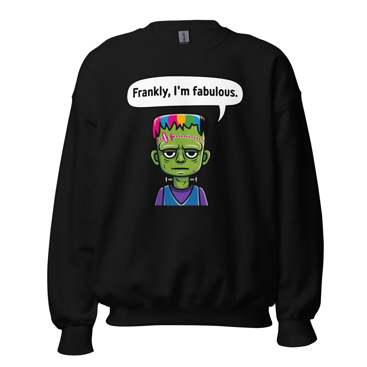 Buy Frankly, I'm Fabulous: Frankenstein Sweatshirt Casual Wear for Sale, blending cozy comfort and iconic monster flair.