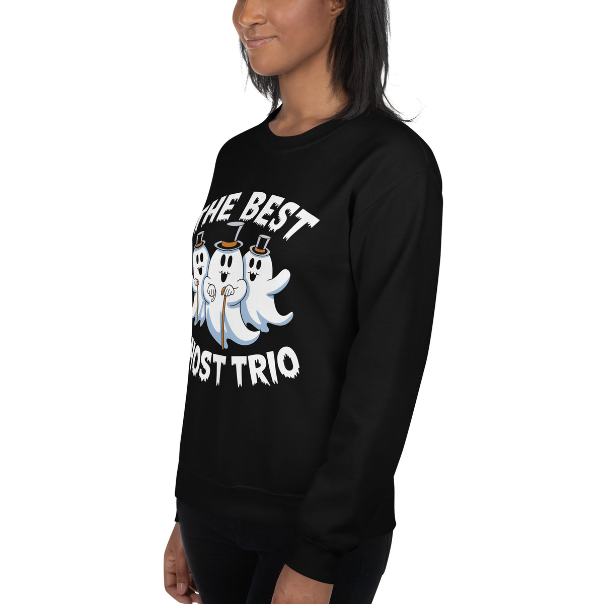 Discover The Best Ghost Trio Halloween Crewneck Sweatshirt, a festive and cozy choice for haunted gatherings, trick-or-treating, and fall fun.
