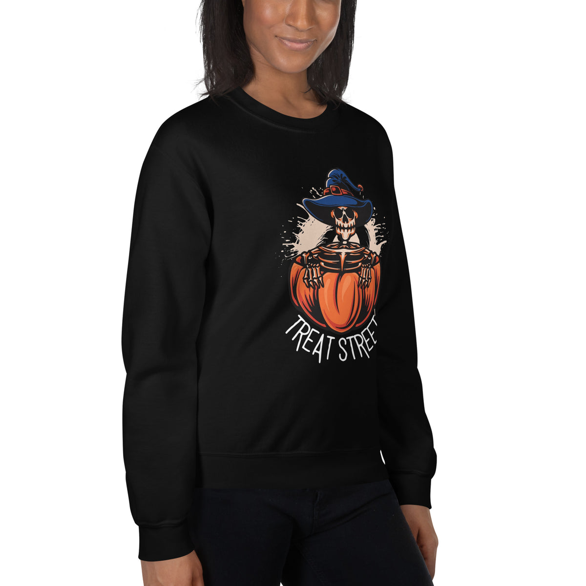 Shop Best Treat Street Halloween Skull Crewneck Sweatshirt for a spooky, cozy layer that brings bold seasonal style to every fall outfit.