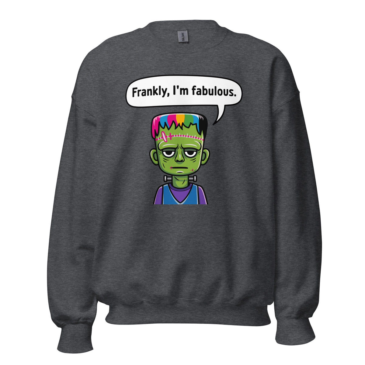 Buy Frankly, I'm Fabulous: Frankenstein Sweatshirt Casual Wear for Sale, blending cozy comfort and iconic monster flair.
