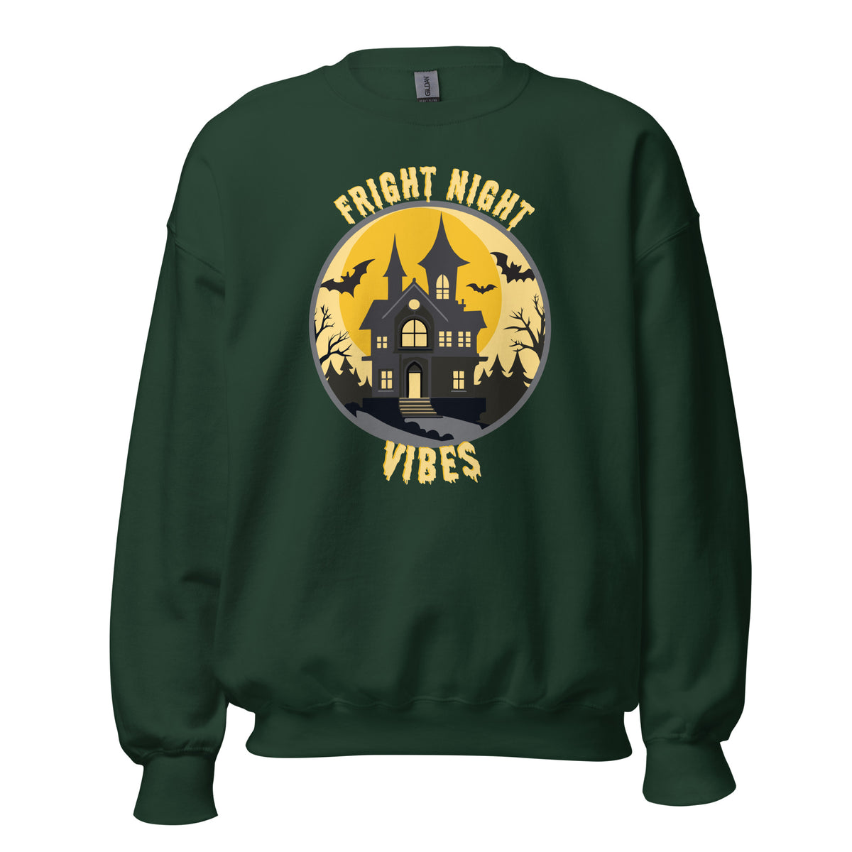 Celebrate the season in a Fright Night Vibes Halloween Crewneck Sweatshirt—soft, stylish spooky apparel for trick-or-treating and autumn events.