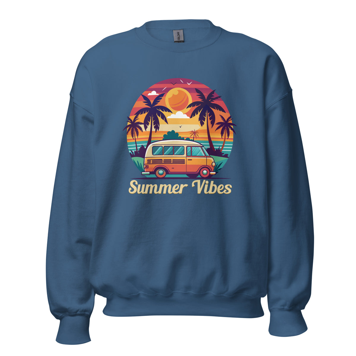 Buy Summer Vibes Sunset Van Crewneck Sweatshirt for Casual Wear Online for Sale
