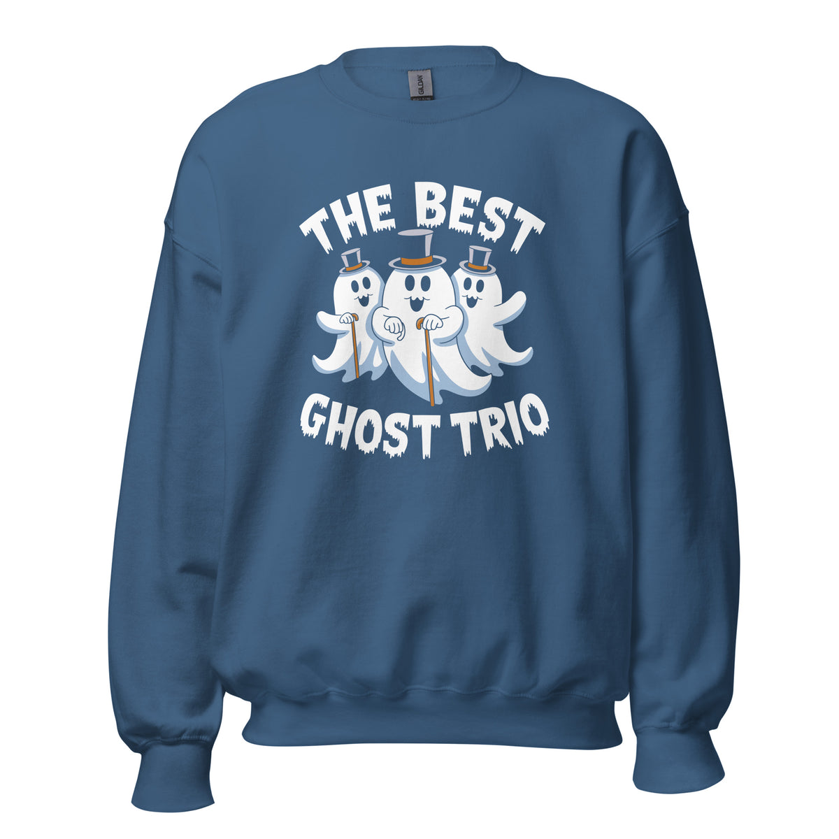 Funny The Best Ghost Trio Halloween Crewneck Sweatshirt for Festive Wear for Sale