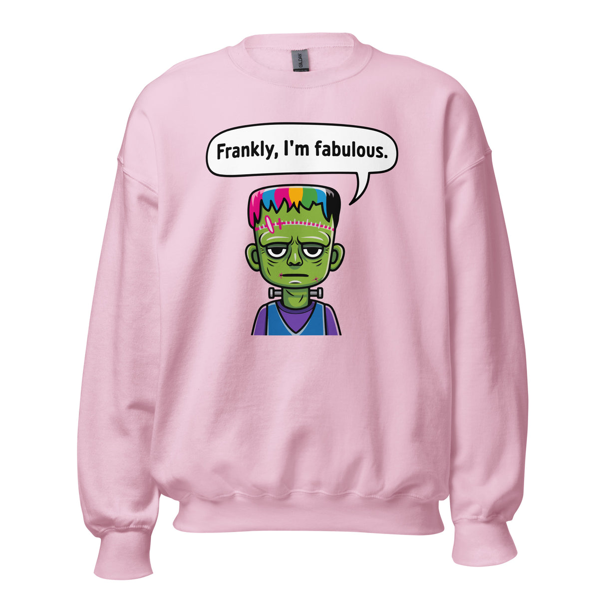 Buy Frankly, I'm Fabulous: Frankenstein Sweatshirt Casual Wear for Sale, blending cozy comfort and iconic monster flair.