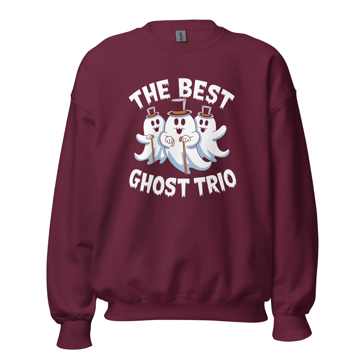 The Best Ghost Trio Halloween Crewneck Sweatshirt brings cozy, spooky style to fall outfits, Halloween parties, and seasonal gifting.