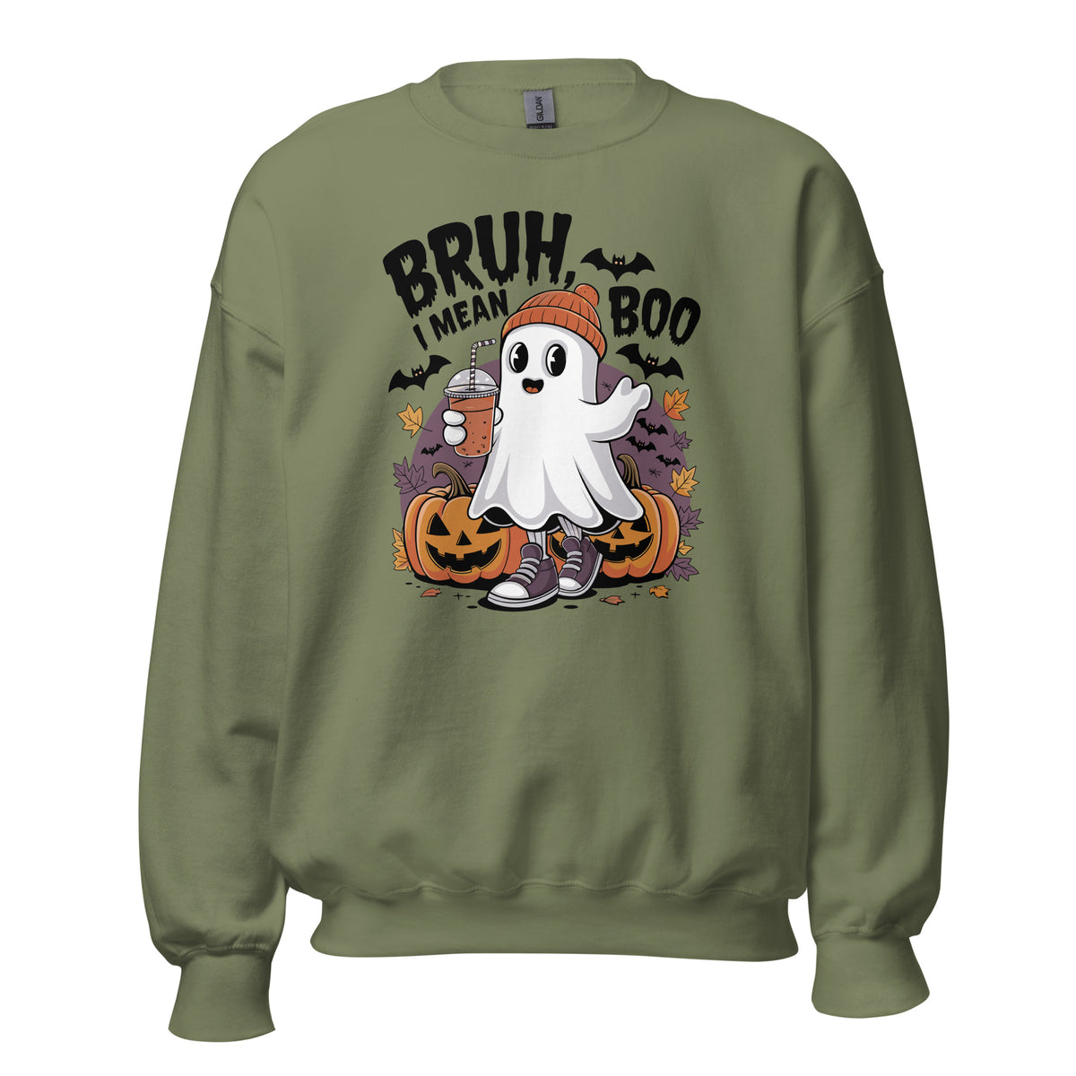 Make Halloween more fun in a Bruh Mean Boo Halloween Ghost Sweatshirt—an easy, comfy choice for haunted events, fall outfits, and gifts.