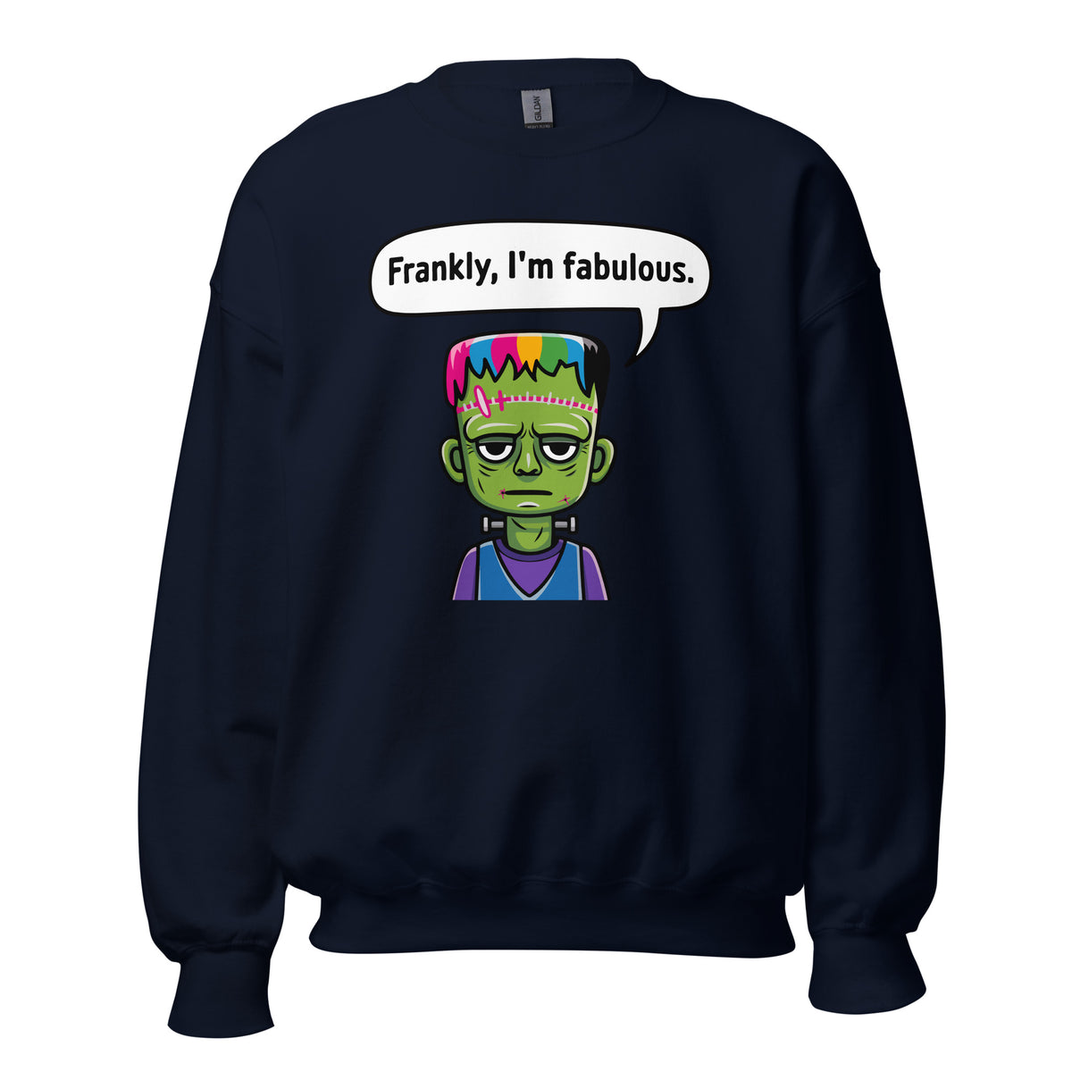 Buy Frankly, I'm Fabulous: Frankenstein Sweatshirt Casual Wear for Sale, blending cozy comfort and iconic monster flair.