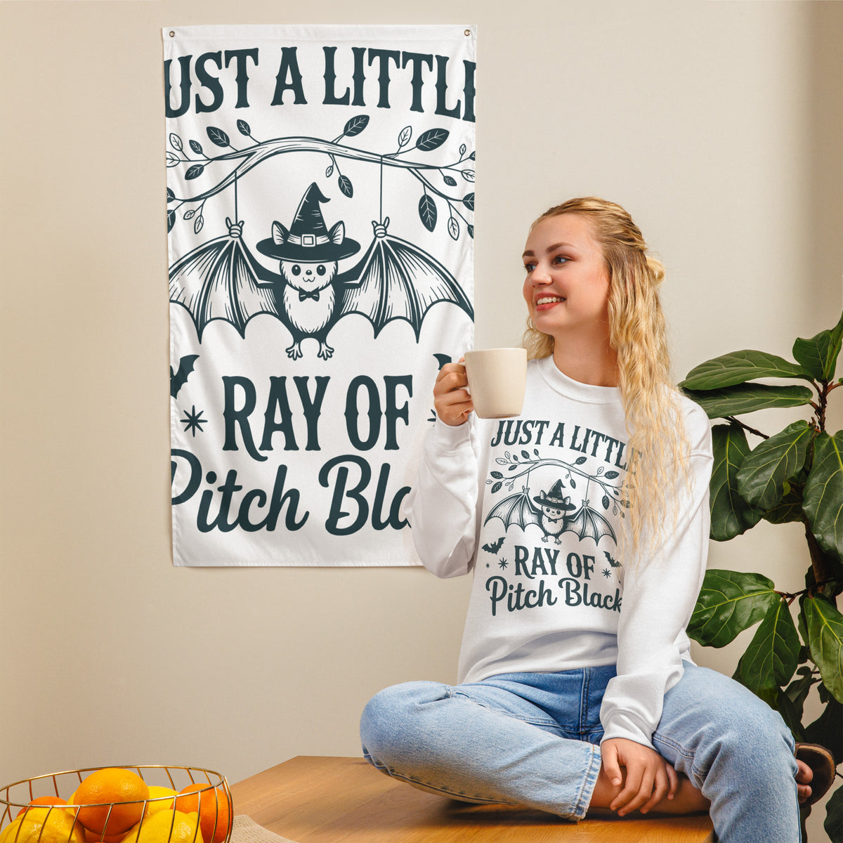 Best Just a Little Ray of Pitch Black Halloween Sweatshirt Festive Wear for cozy, spooky style that's perfect for chilly October nights and beyond.