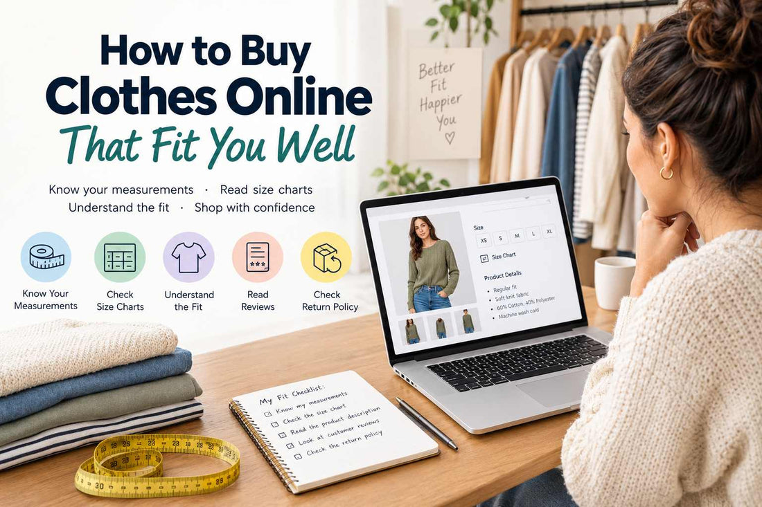 Learn How to Buy Clothes Online That Fit You Well with sizing tips, measurement guides, and smart shopping advice for confident purchases.