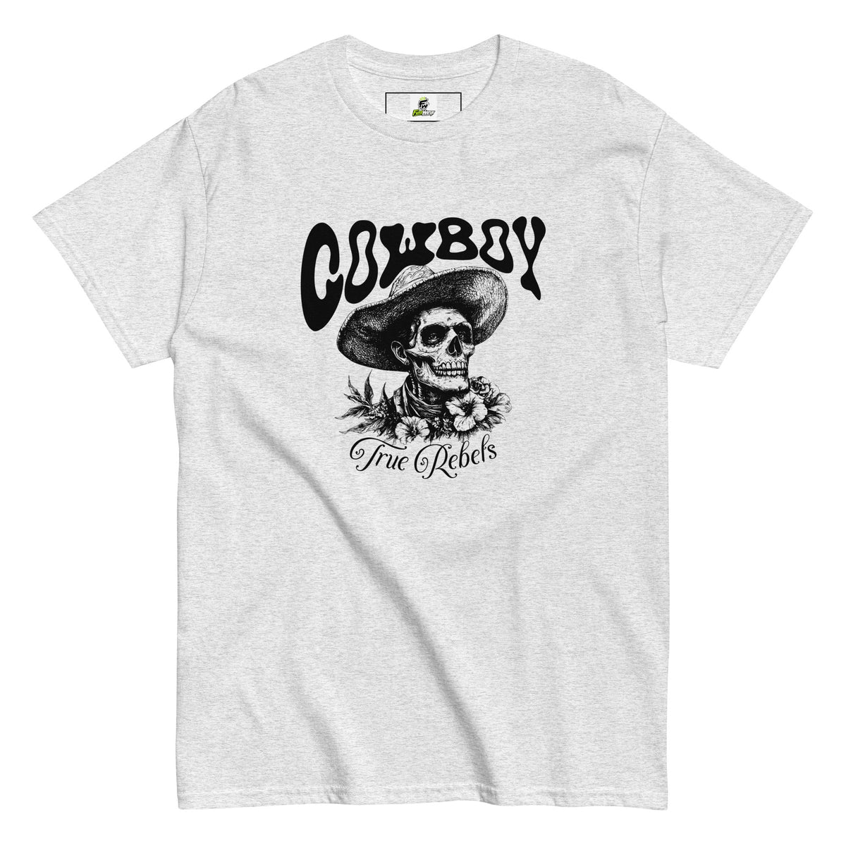 Vintage Cowboy Skull True Rebels Western T-Shirt Casual Wear