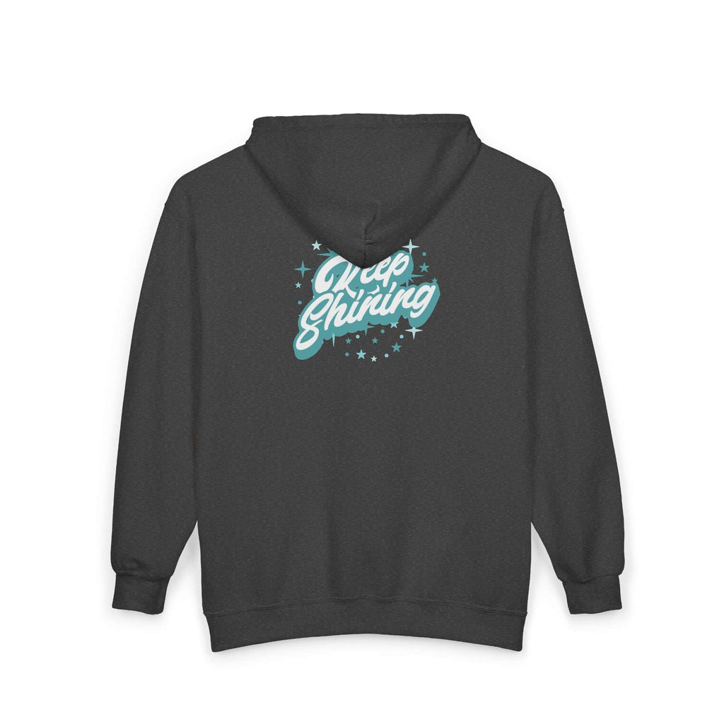 Shop Keep Shining Typography Script Graphic Zip Hoodie Casual Wear for an eye-catching, easy-to-layer look that adds positivity to your wardrobe. Express your style with the Keep Shining Typography Script Graphic Zip Hoodie, a versatile layer featuring an uplifting graphic statement. Keep Shining Typography Script Graphic Zip Hoodie delivers cozy comfort and bold style for everyday layering. Shop this standout hoodie today.