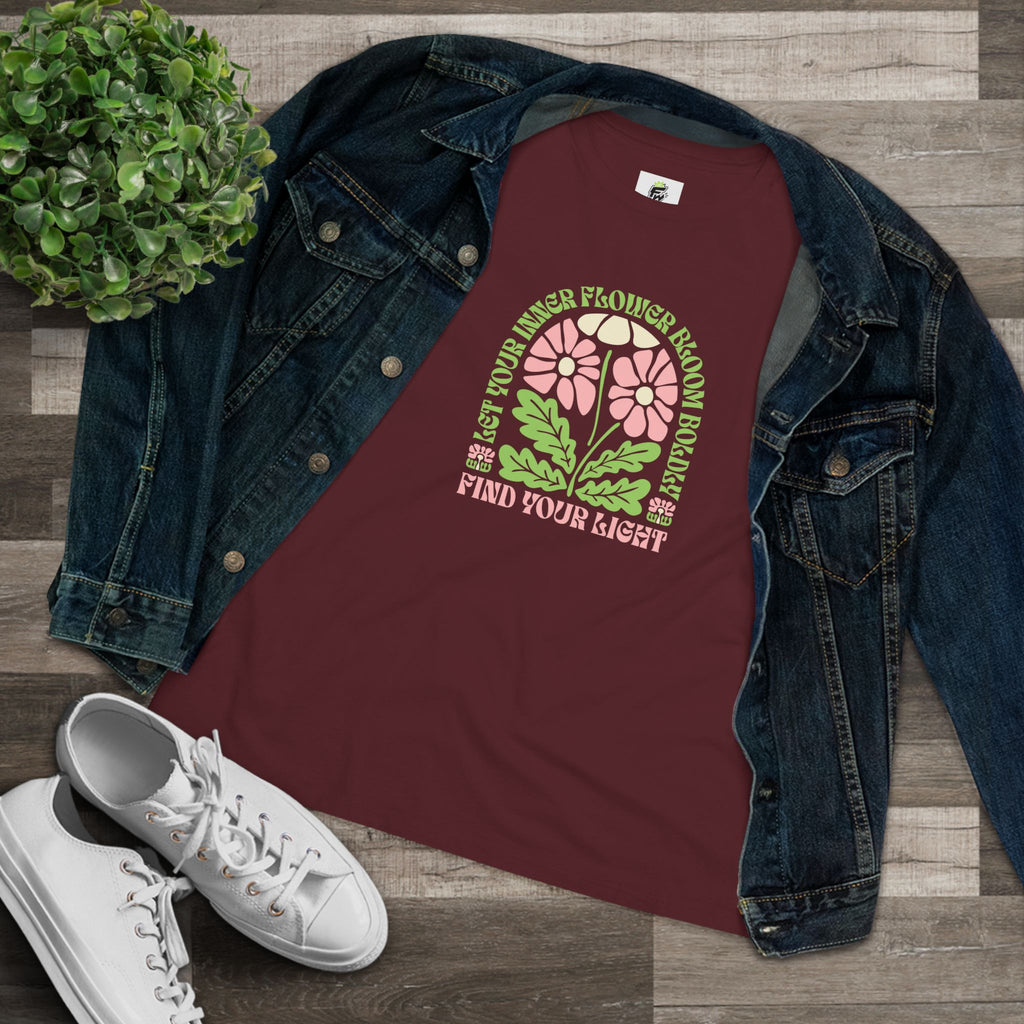 Let Your Inner Flower Bloom Boldly Groovy Women's Relaxed T-Shirt Let Your Inner Flower Bloom Boldly Groovy Women's T-Shirt brings retro floral flair and comfy style to your everyday wardrobe. Express your free spirit in the Let Your Inner Flower Bloom Boldly Groovy Women's T-Shirt, a vibrant retro tee made for standout style. Shop the Let Your Inner Flower Bloom Boldly Groovy Women's T-Shirt for a playful vintage-inspired look full of color, confidence, and charm.