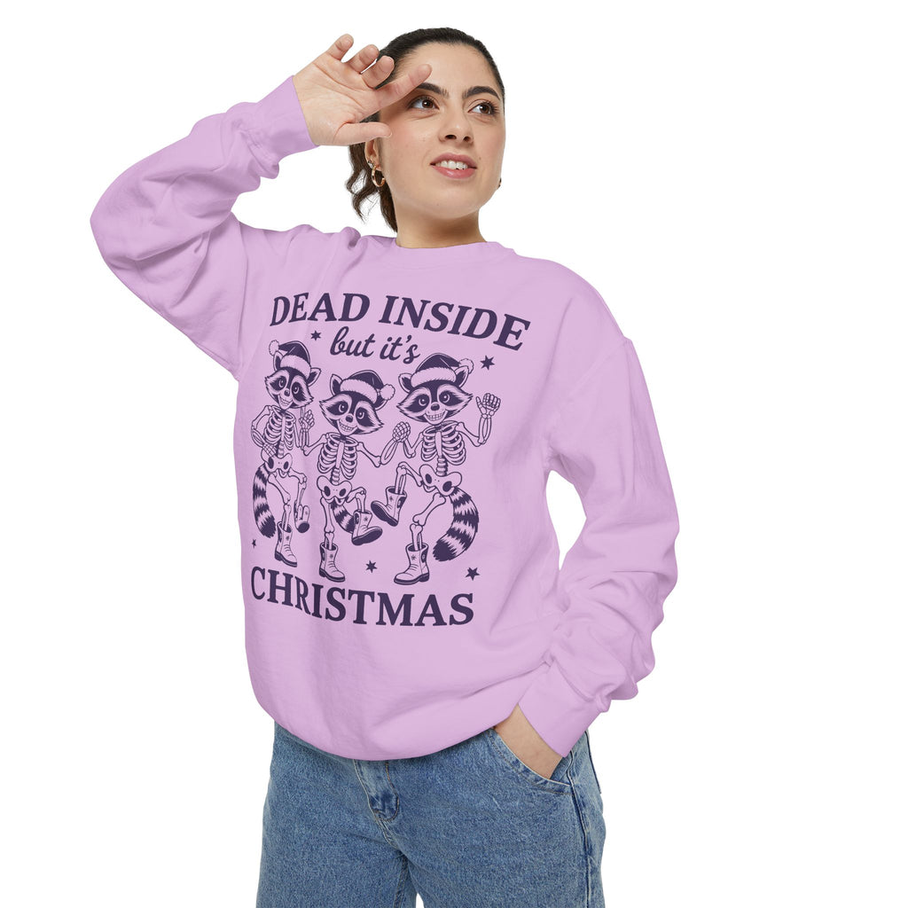 Shop Dead Inside Christmas Raccoon Skeleton Sweatshirt Casual Wear, a darkly festive layer for cozy holiday style, gifting, and winter comfort. Find your new favorite festive graphic: the Dead Inside Christmas Raccoon Skeleton Sweatshirt, made for merry misfits and winter days. Celebrate the season with the Dead Inside Christmas Raccoon Skeleton Sweatshirt—perfect for fans of spooky humor and cozy holiday looks.