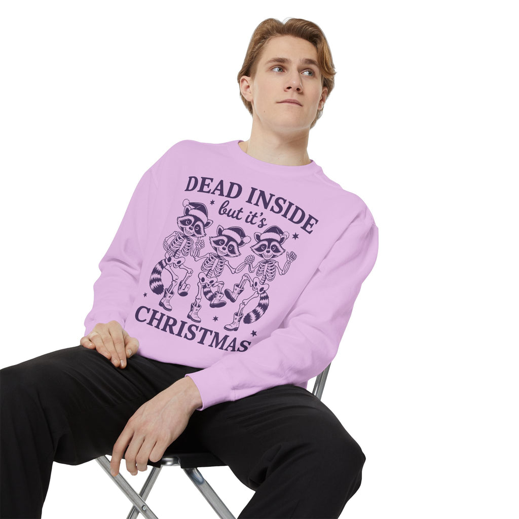 Shop Dead Inside Christmas Raccoon Skeleton Sweatshirt Casual Wear, a darkly festive layer for cozy holiday style, gifting, and winter comfort. Find your new favorite festive graphic: the Dead Inside Christmas Raccoon Skeleton Sweatshirt, made for merry misfits and winter days. Celebrate the season with the Dead Inside Christmas Raccoon Skeleton Sweatshirt—perfect for fans of spooky humor and cozy holiday looks.