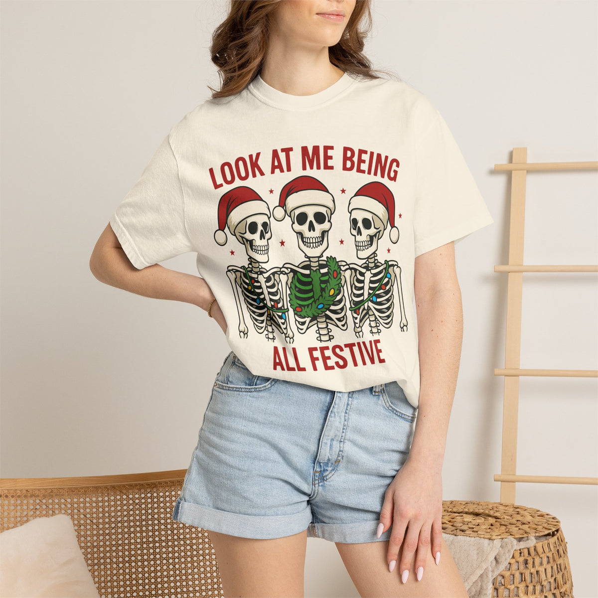 Shop Festive Skeletons Christmas Holiday T-Shirt Casual Wear for a fun, spooky seasonal look perfect for parties, gifting, and everyday style. Bring spooky cheer to your wardrobe with Festive Skeletons Christmas Holiday T-Shirt Casual Wear for relaxed seasonal celebrations. Buy Festive Skeletons Christmas Holiday T-Shirt Casual Wear, a playful choice for Christmas events, cozy gatherings, and casual outfits.