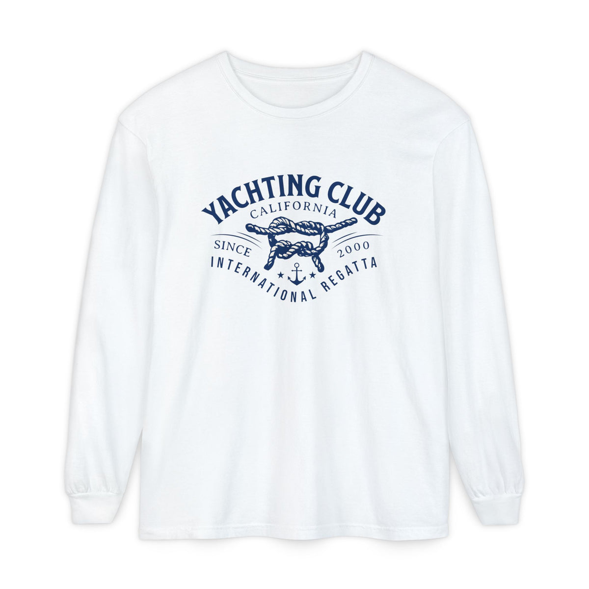 Shop unique Yachting Club California Regatta Long Sleeve Tee Shirt Casual Wear, designed for laid-back coastal style, comfort, and versatile wear. Get the Yachting Club California Regatta Long Sleeve Shirt and bring timeless sailing-inspired style to your casual wardrobe. Buy Yachting Club California Regatta Long Sleeve Tee Shirt for a classic nautical look, breathable comfort, and easy everyday style.