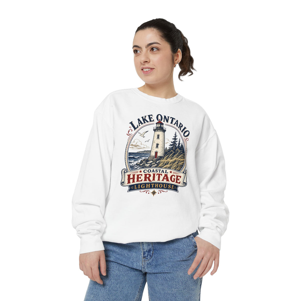 Lake Ontario Lighthouse Heritage Sweatshirt Casual Wear Shop the Lake Ontario Lighthouse Heritage Sweatshirt for classic nautical style, everyday comfort, and a tribute to Great Lakes history. Celebrate shoreline history in the Lake Ontario Lighthouse Heritage Sweatshirt, a cozy layer for beacon lovers and Great Lakes explorers. The Lake Ontario Lighthouse Heritage Sweatshirt blends soft comfort with timeless coastal pride—perfect for lighthouse fans and gifting.