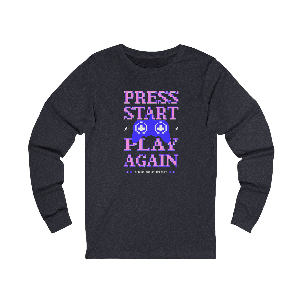 Buy Gaming Press Start Play Again Long Sleeve T-Shirt Casual Wear Level up your casual wardrobe with the Gaming Press Start Play Again Long Sleeve T-Shirt, made for gamers who never quit playing. Show your love of gaming in the Gaming Press Start Play Again Long Sleeve T-Shirt, perfect for game nights and everyday wear. Level up your casual wardrobe with the Gaming Press Start Play Again Long Sleeve T-Shirt, made for gamers who never quit playing.
