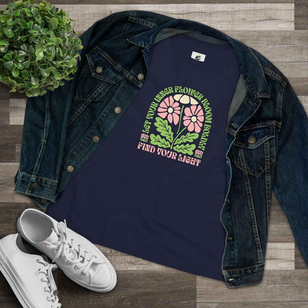Let Your Inner Flower Bloom Boldly Groovy Women's Relaxed T-Shirt Let Your Inner Flower Bloom Boldly Groovy Women's T-Shirt brings retro floral flair and comfy style to your everyday wardrobe. Express your free spirit in the Let Your Inner Flower Bloom Boldly Groovy Women's T-Shirt, a vibrant retro tee made for standout style. Shop the Let Your Inner Flower Bloom Boldly Groovy Women's T-Shirt for a playful vintage-inspired look full of color, confidence, and charm.