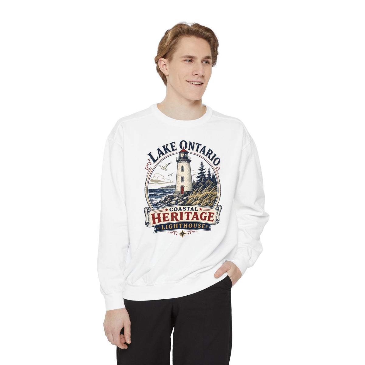 Lake Ontario Lighthouse Heritage Sweatshirt Casual Wear Shop the Lake Ontario Lighthouse Heritage Sweatshirt for classic nautical style, everyday comfort, and a tribute to Great Lakes history. Celebrate shoreline history in the Lake Ontario Lighthouse Heritage Sweatshirt, a cozy layer for beacon lovers and Great Lakes explorers. The Lake Ontario Lighthouse Heritage Sweatshirt blends soft comfort with timeless coastal pride—perfect for lighthouse fans and gifting.