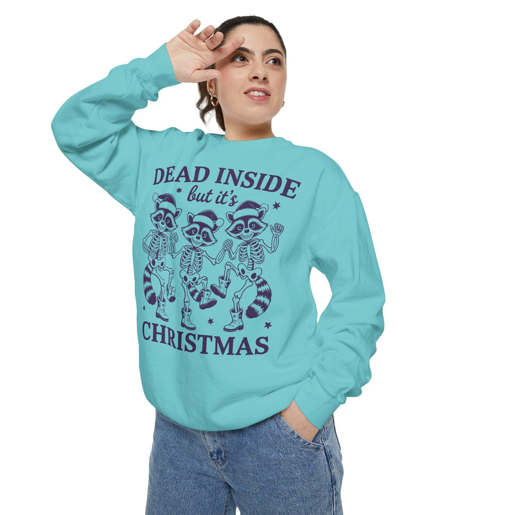 Shop Dead Inside Christmas Raccoon Skeleton Sweatshirt Casual Wear, a darkly festive layer for cozy holiday style, gifting, and winter comfort. Find your new favorite festive graphic: the Dead Inside Christmas Raccoon Skeleton Sweatshirt, made for merry misfits and winter days. Celebrate the season with the Dead Inside Christmas Raccoon Skeleton Sweatshirt—perfect for fans of spooky humor and cozy holiday looks.