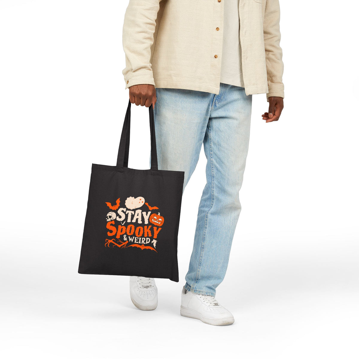 Shop Stay Spooky Weird Funny Halloween Canvas Tote Bag Online Carry Halloween essentials in a Stay Spooky Weird Funny Halloween Canvas Tote Bag. Durable, roomy, and perfect for quirky seasonal style. Show off your eerie sense of humor with the Stay Spooky Weird Funny Halloween Canvas Tote Bag, made for treats, errands, and more. Make every October outing more fun with a Stay Spooky Weird Funny Halloween Canvas Tote Bag—an ideal reusable accessory for spooky fans.
