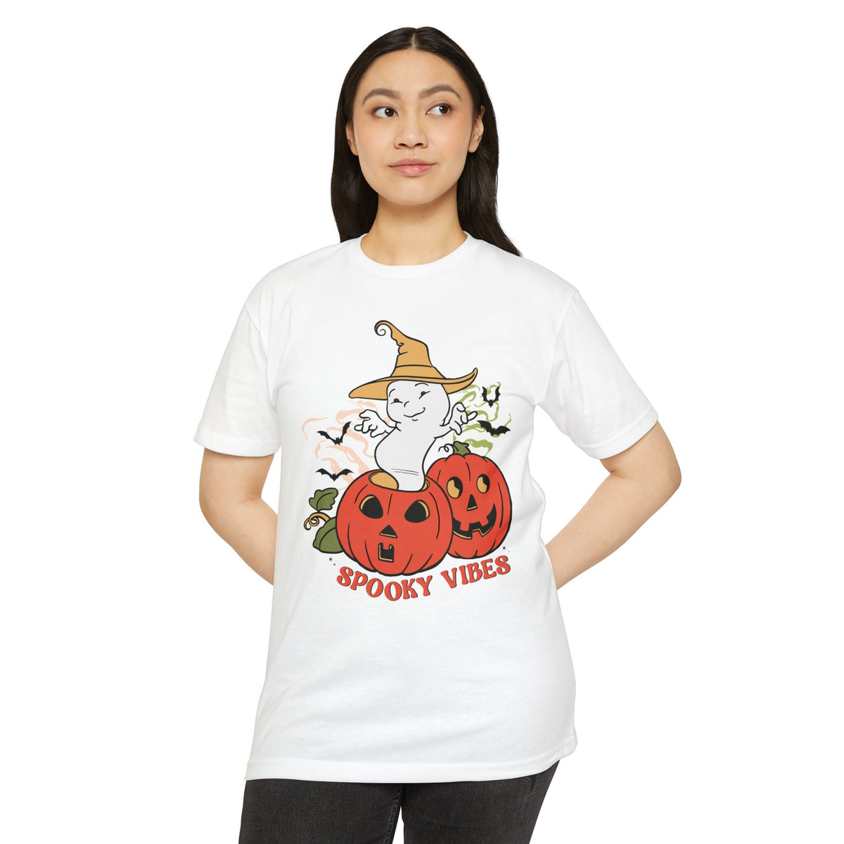 Festive Spooky Vibes Halloween Graphic T-Shirt Casual Wear Shop Festive Spooky Vibes Halloween Graphic T-Shirt Casual Wear for a playful seasonal look, ideal for parties, outings, and everyday comfort. Bring Halloween spirit to your wardrobe with Festive Spooky Vibes Halloween Graphic T-Shirt Casual Wear—great for festive casual outfits. Buy Festive Spooky Vibes Halloween Graphic T-Shirt Casual Wear, combining a fun haunted-season graphic with an easygoing everyday fit.