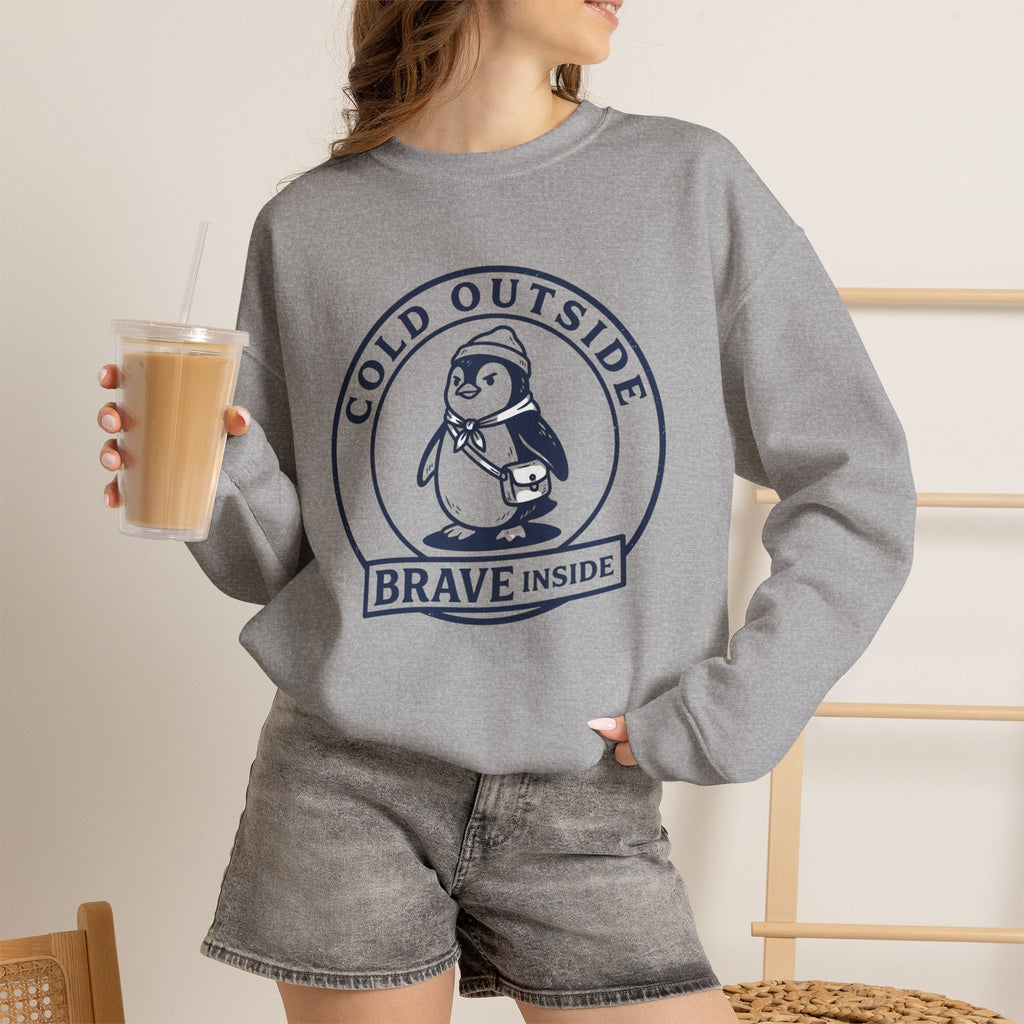 Shop Unique Cold Outside Brave Inside Crewneck Sweatshirt Casual Wear for a cozy, meaningful layer that brings warmth and courage to your wardrobe. Stay cozy and confident in the Cold Outside Brave Inside Crewneck Sweatshirt, a warm everyday layer made for bold winter style. Embrace chilly days with the Cold Outside Brave Inside Crewneck Sweatshirt—soft, comfortable, and designed to inspire confidence.