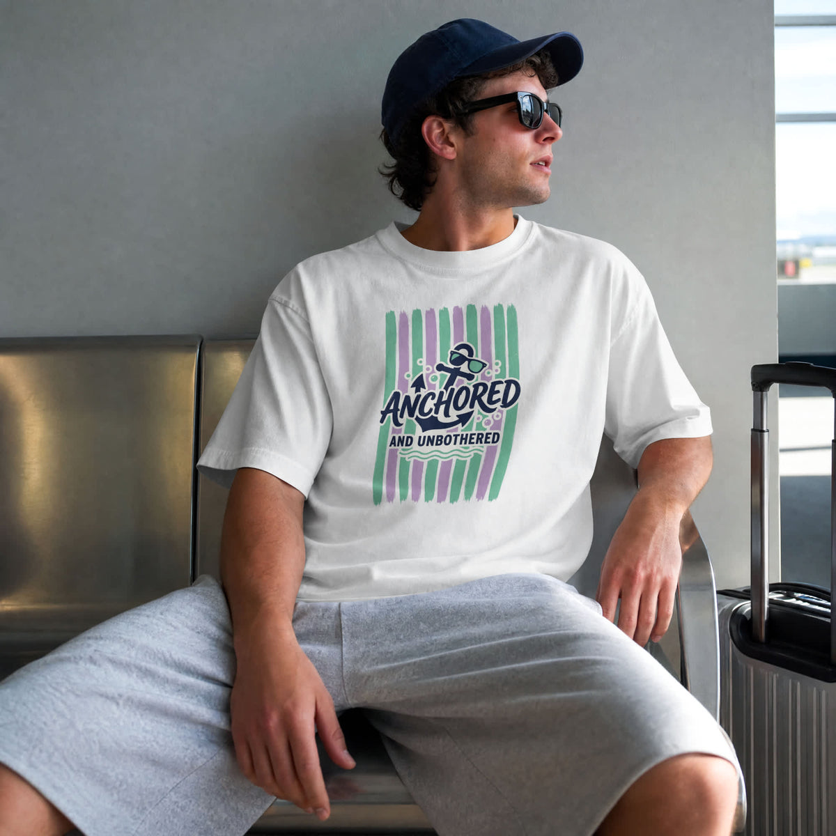 Buy Anchored and Unbothered Nautical Graphic T-Shirt for Sale Online Shop the Anchored and Unbothered Nautical Graphic T-Shirt for a relaxed maritime look that brings playful attitude to everyday casual outfits. Make waves in the Anchored and Unbothered Nautical Graphic T-Shirt, a bold choice for sailors, beach lovers, and weekend adventures. Show off laid-back coastal style with the Anchored and Unbothered Nautical Graphic T-Shirt, made for beach days, boating, and easygoing vibes.