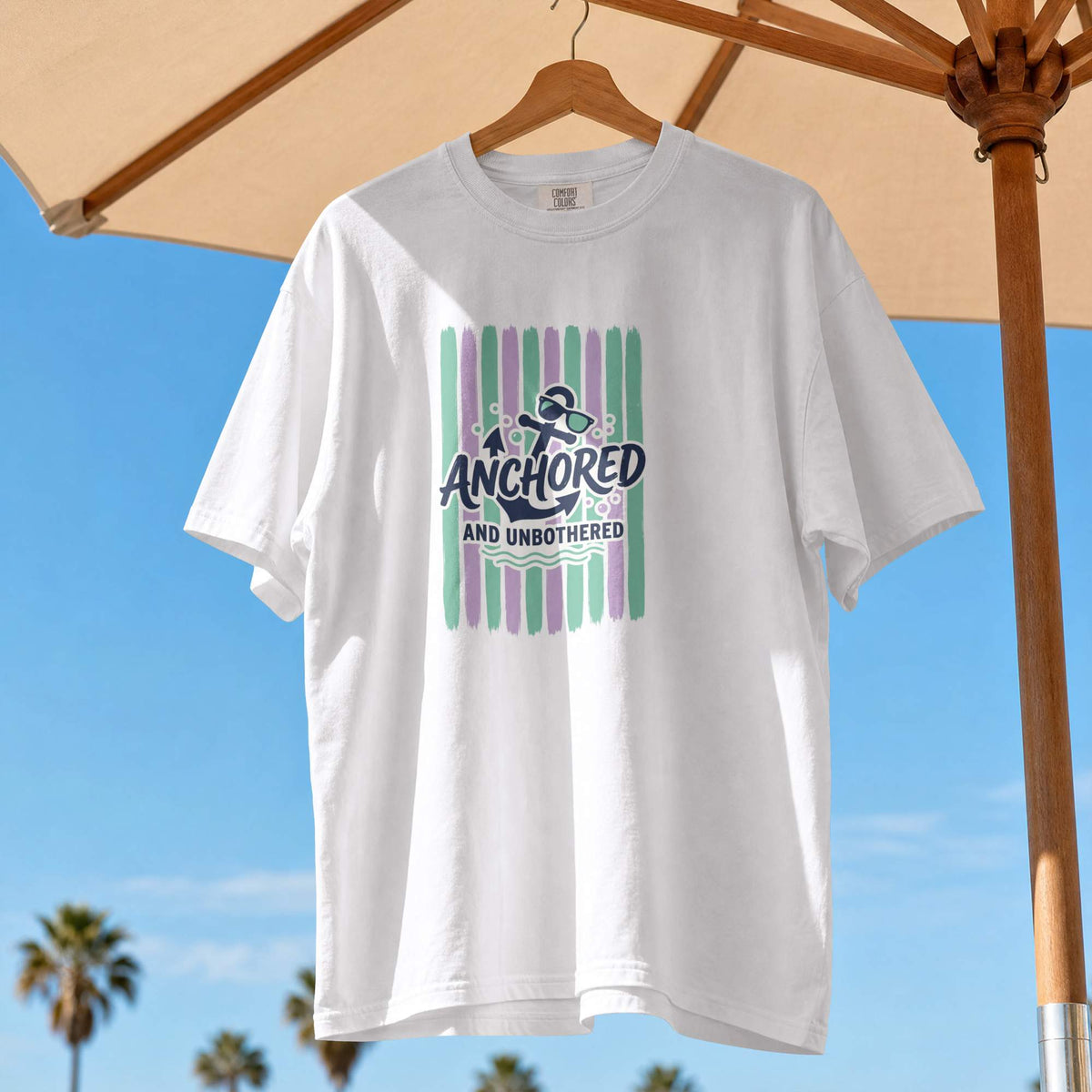 Buy Anchored and Unbothered Nautical Graphic T-Shirt for Sale Online Shop the Anchored and Unbothered Nautical Graphic T-Shirt for a relaxed maritime look that brings playful attitude to everyday casual outfits. Make waves in the Anchored and Unbothered Nautical Graphic T-Shirt, a bold choice for sailors, beach lovers, and weekend adventures. Show off laid-back coastal style with the Anchored and Unbothered Nautical Graphic T-Shirt, made for beach days, boating, and easygoing vibes.