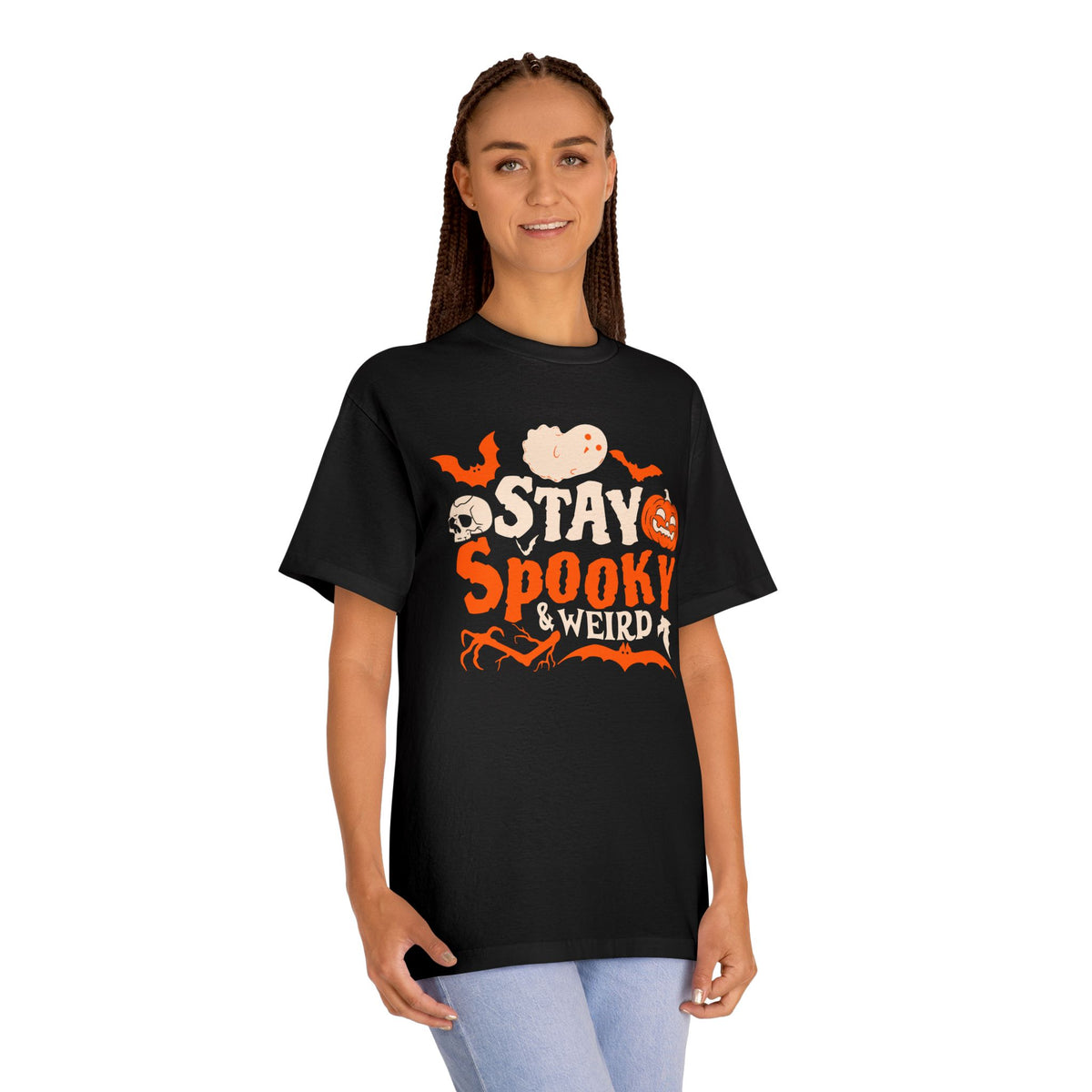 Shop Funny Halloween Stay Spooky And Weird T-Shirt Festive Wear, a comfy, playful choice for parties, pumpkin patches, and spooky season fun. Celebrate in Funny Halloween Stay Spooky And Weird T-Shirt Festive Wear—a fun graphic tee for Halloween events, costumes, and everyday October style. Add Funny Halloween Stay Spooky And Weird T-Shirt Festive Wear to your wardrobe for an easygoing, eye-catching Halloween outfit.