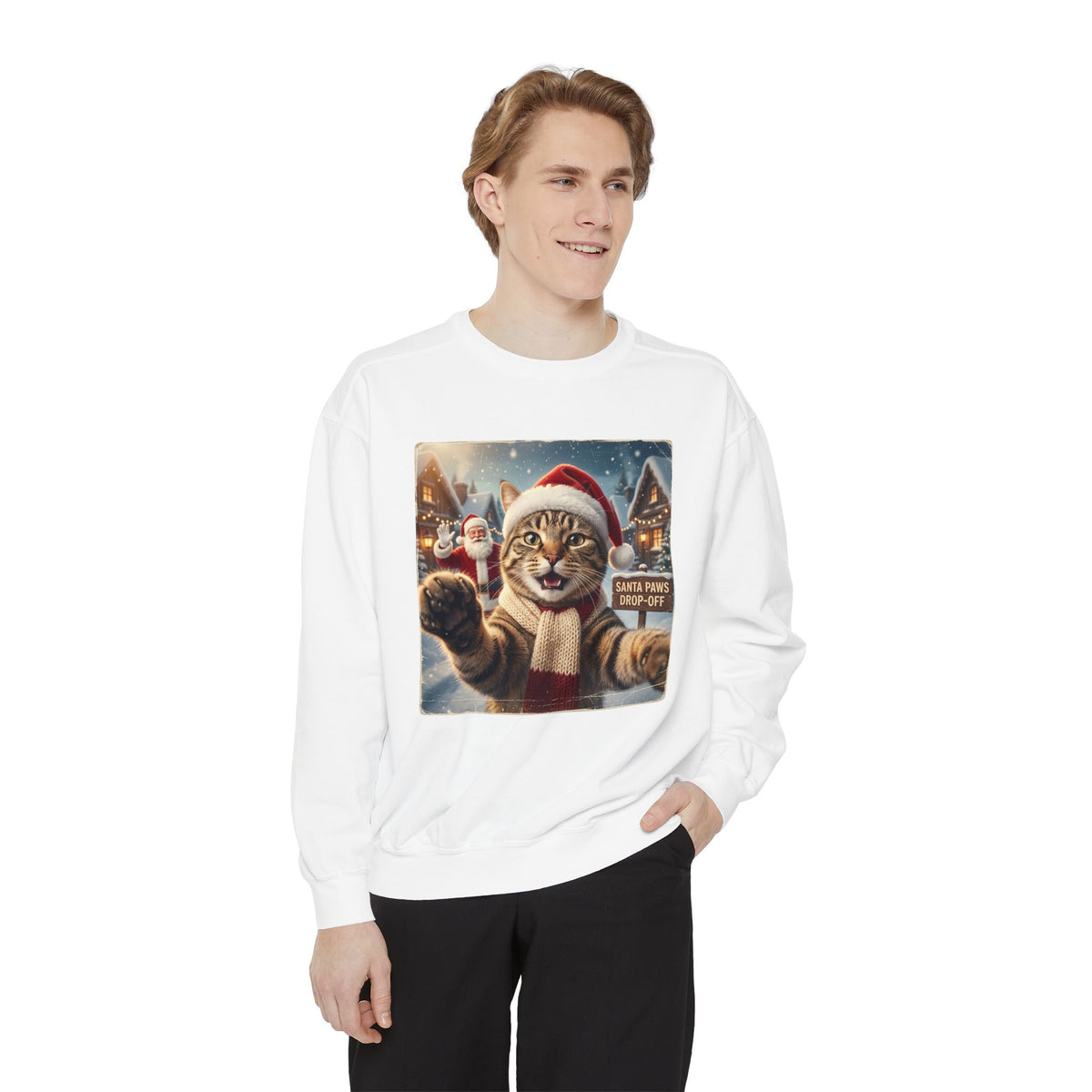 Shop Funny Festive Santa Cat Christmas Sweatshirt for Casual Outfits, a cozy, playful pick for holiday parties, lounging, and seasonal style. Add feline festive flair with the Festive Santa Cat Christmas Sweatshirt for Casual Outfits, perfect for cozy winter looks and holiday fun. Buy Festive Santa Cat Christmas Sweatshirt for Casual Outfits—soft, cheerful holiday wear made for gift giving and everyday comfort.