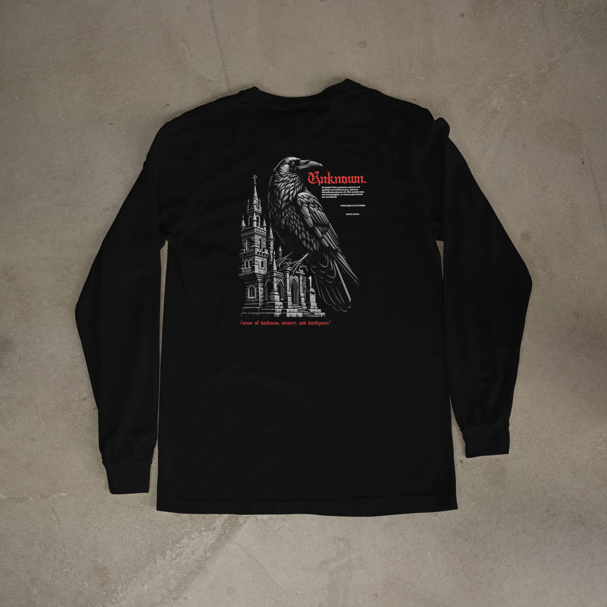 Gothic Raven Gotham Cathedral Long Sleeve Shirt for Casual Wear Shop the Gothic Raven Gotham Cathedral Long Sleeve Shirt, featuring dark cathedral-inspired style for bold everyday and alternative looks. Elevate your wardrobe with the Gothic Raven Gotham Cathedral Long Sleeve Shirt, blending raven imagery, gothic detail, and versatile style. Buy Gothic Raven Gotham Cathedral Long Sleeve Shirt—a striking layer for fans of dark art, gothic fashion, and standout comfort.