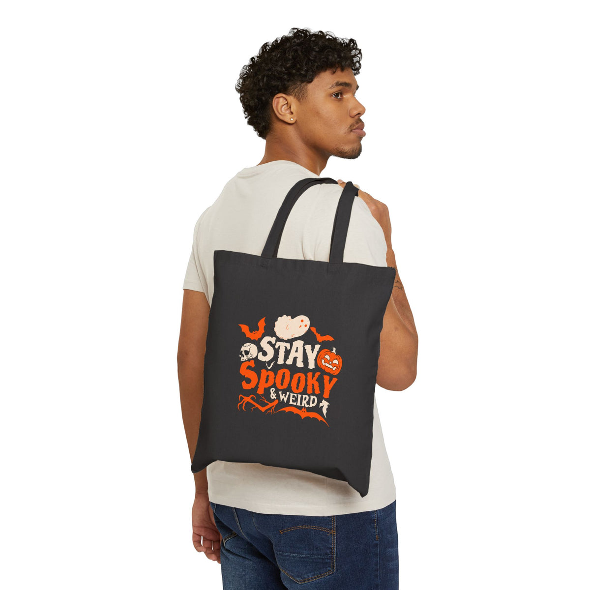 Shop Stay Spooky Weird Funny Halloween Canvas Tote Bag Online Carry Halloween essentials in a Stay Spooky Weird Funny Halloween Canvas Tote Bag. Durable, roomy, and perfect for quirky seasonal style. Show off your eerie sense of humor with the Stay Spooky Weird Funny Halloween Canvas Tote Bag, made for treats, errands, and more. Make every October outing more fun with a Stay Spooky Weird Funny Halloween Canvas Tote Bag—an ideal reusable accessory for spooky fans.
