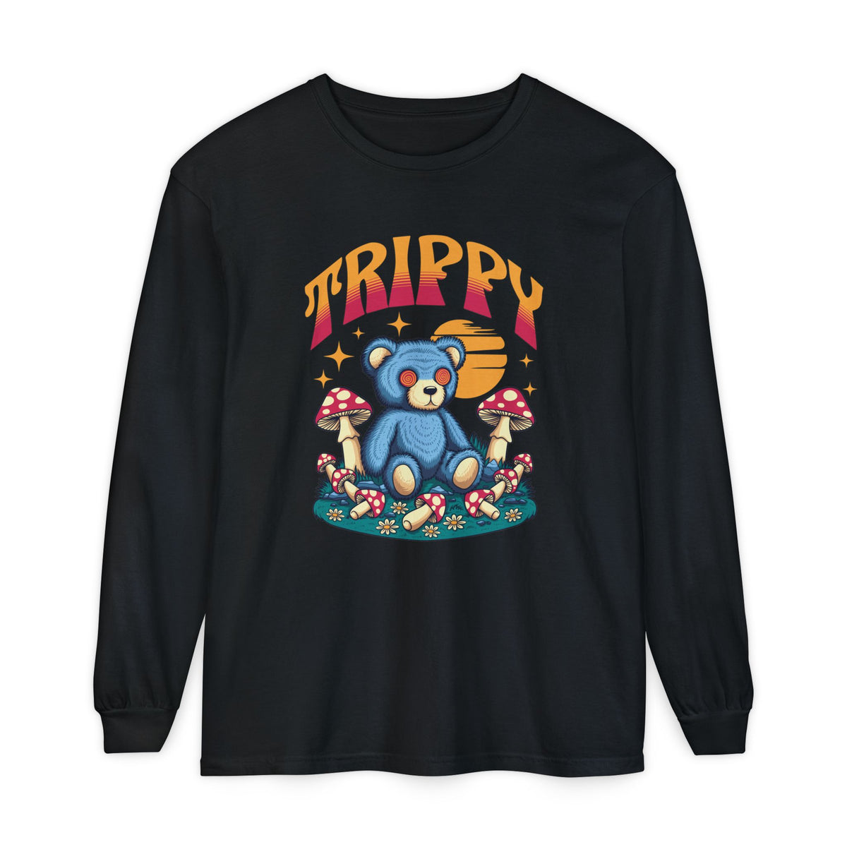 Buy Teddy Bear Trippy Mushrooms Long Sleeve T-Shirt Casual Wear for Sale Shop the Teddy Bear Trippy Mushrooms Long Sleeve T-Shirt Casual Wear, featuring a playful psychedelic design and soft everyday comfort. Add personality to your wardrobe with Teddy Bear Trippy Mushrooms Long Sleeve T-Shirt Casual Wear—ideal for relaxed, standout style. Buy Teddy Bear Trippy Mushrooms Long Sleeve T-Shirt Casual Wear for a bold, fun look with cozy comfort for daily outfits.
