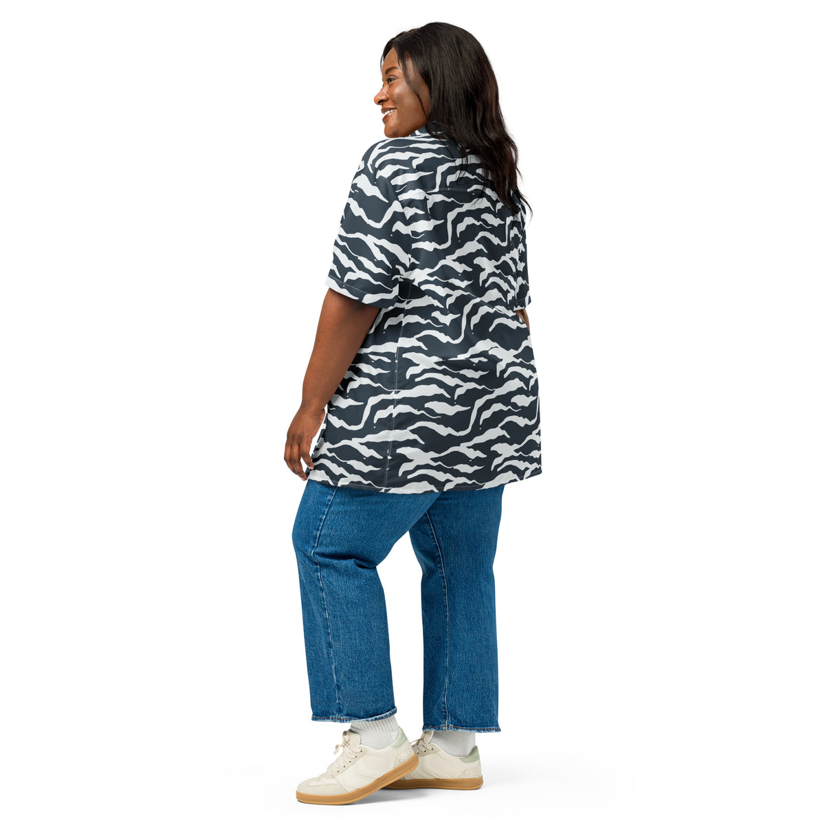 Shop Unique Camo Pattern Button Shirt in Wavy Organic Stripes Casual Wear for an artful take on camouflage, designed to elevate casual outfits. Order Camo Pattern Button Shirt in Wavy Organic Stripes, a bold, versatile layer that brings standout texture to everyday looks. Purchase Camo Pattern Button Shirt in Wavy Organic Stripes—an expressive statement piece with a fresh, modern camouflage feel.