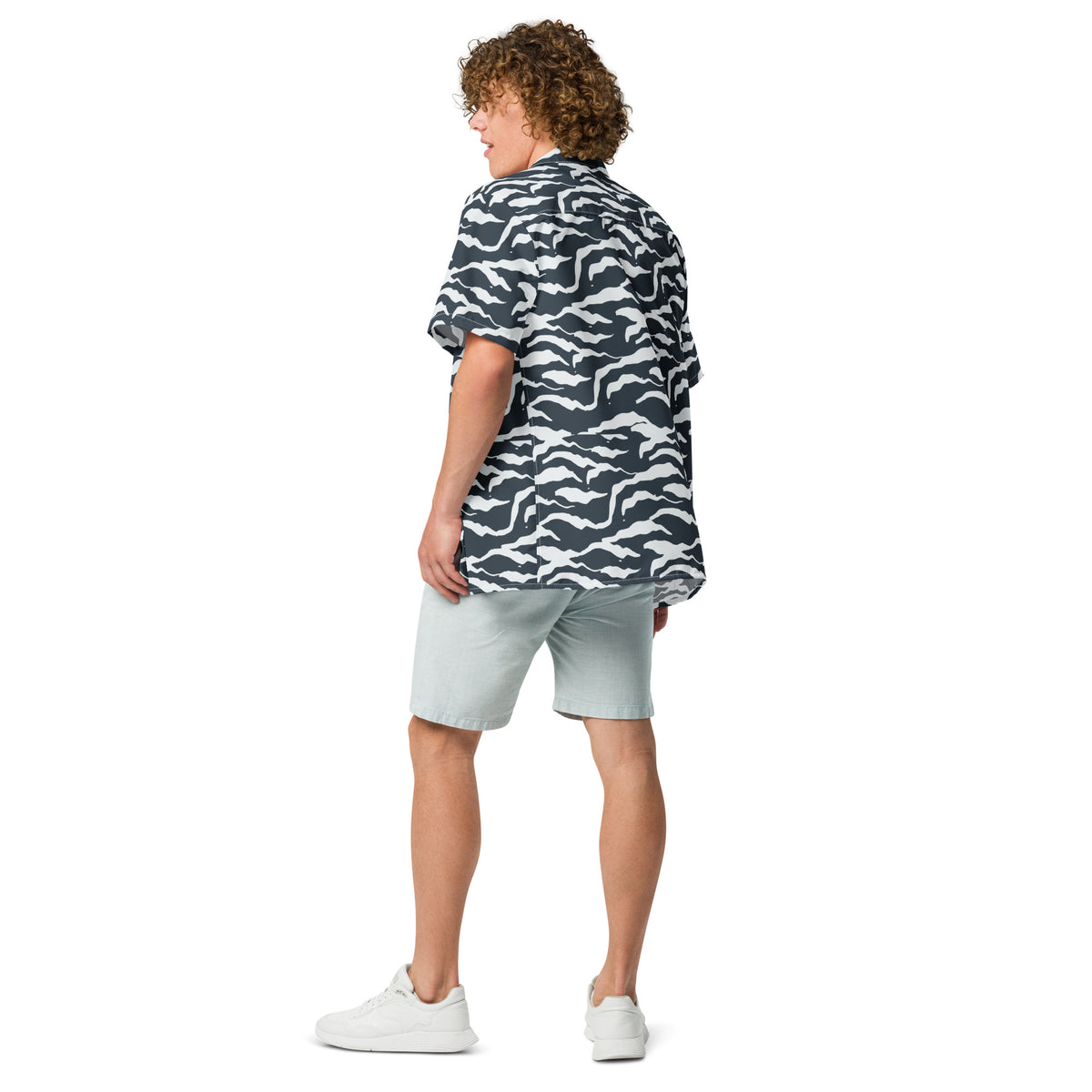 Shop Unique Camo Pattern Button Shirt in Wavy Organic Stripes Casual Wear for an artful take on camouflage, designed to elevate casual outfits. Order Camo Pattern Button Shirt in Wavy Organic Stripes, a bold, versatile layer that brings standout texture to everyday looks. Purchase Camo Pattern Button Shirt in Wavy Organic Stripes—an expressive statement piece with a fresh, modern camouflage feel.