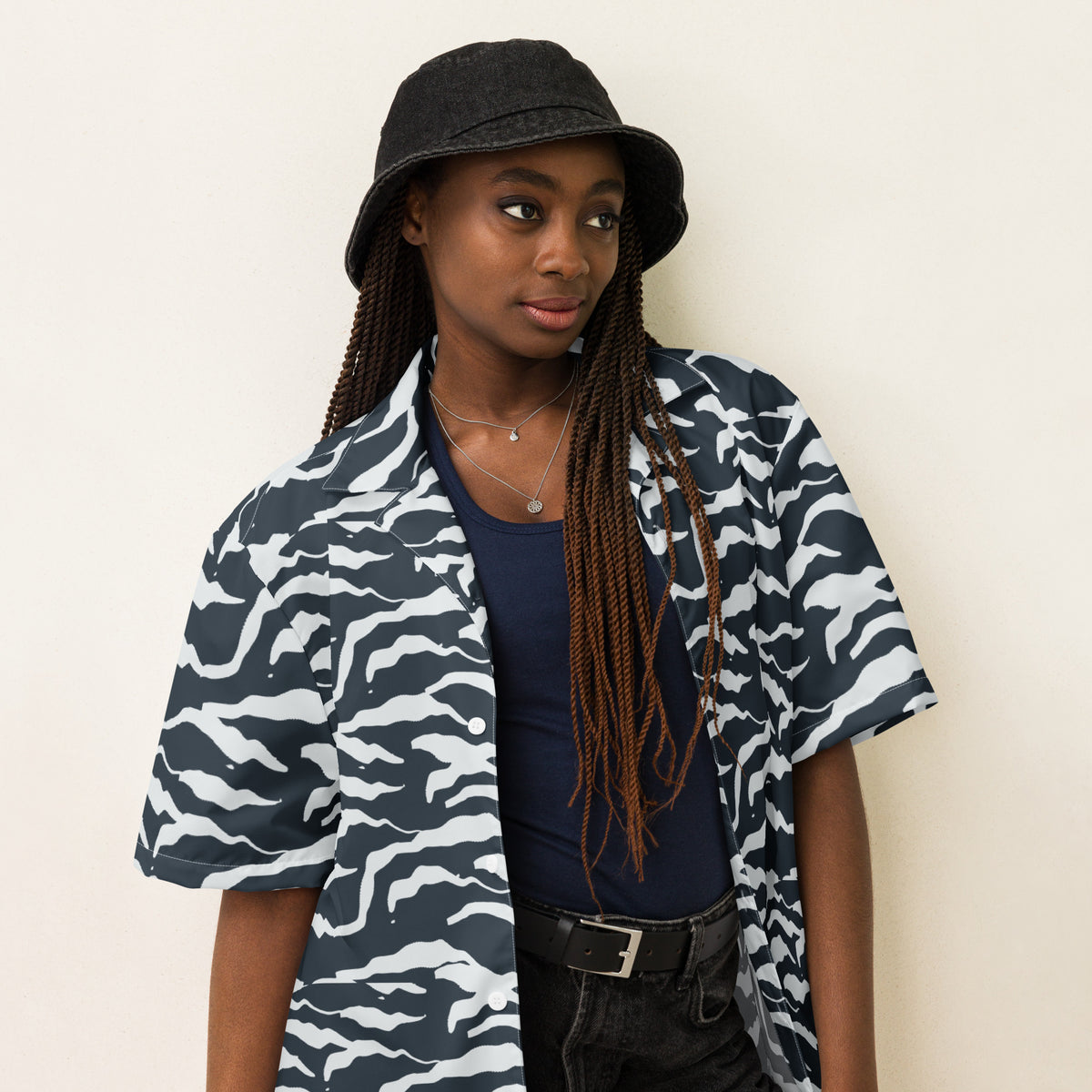 Shop Unique Camo Pattern Button Shirt in Wavy Organic Stripes Casual Wear for an artful take on camouflage, designed to elevate casual outfits. Order Camo Pattern Button Shirt in Wavy Organic Stripes, a bold, versatile layer that brings standout texture to everyday looks. Purchase Camo Pattern Button Shirt in Wavy Organic Stripes—an expressive statement piece with a fresh, modern camouflage feel.