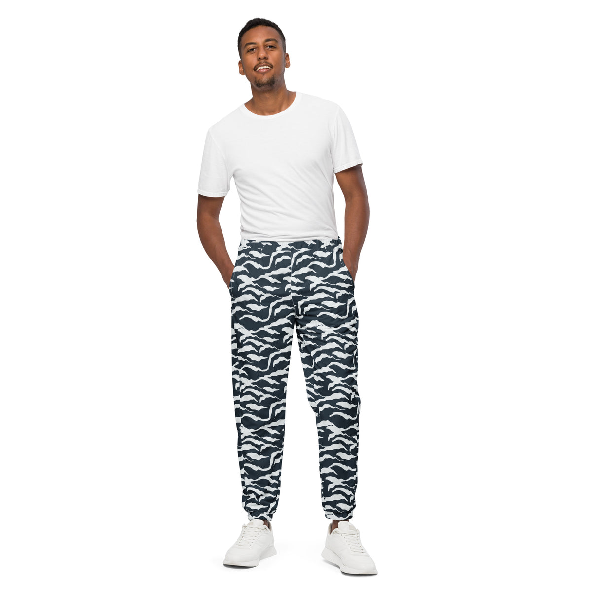 Shop Wavy Organic Camo Stripes Unisex Track Pants Casual Wear for a standout look, soft organic fabric, and relaxed comfort from street to sofa. Upgrade your casual wardrobe with Wavy Organic Camo Stripes Unisex Track Pants—designed for versatile style and all-day comfort. Buy Wavy Organic Camo Stripes Unisex Track Pants, blending bold style, organic comfort, and an easy fit for everyday movement.