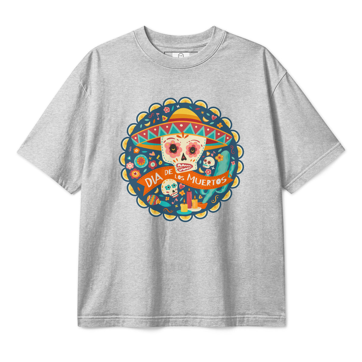 Shop Cool Traditional Mexican Skull Crew Neck Boxy T-Shirt for Casual Wear, featuring a bold graphic tees, relaxed fit, and everyday comfort. Refresh your wardrobe with Traditional Mexican Skull Crew Neck Boxy T-Shirt Casual Wear—an easygoing statement piece for any day. Buy Traditional Mexican Skull Crew Neck Boxy T-Shirt Casual Wear with striking style, a roomy silhouette, and soft daily comfort.