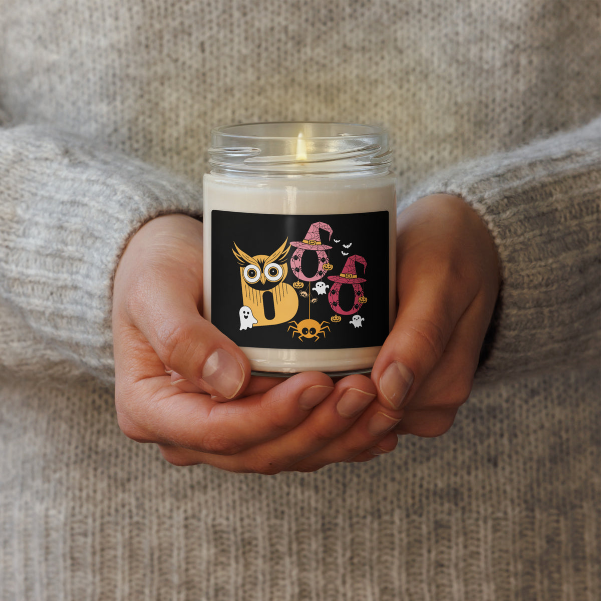 Bring Halloween home with the Boo Halloween Owl and Witch Hat Scented Soy Candle Home Decor—a delightful soy candle for warm, spooky ambience. Light up spooky season with the Boo Halloween Owl and Witch Hat Scented Soy Candle, featuring a cozy fragrance and charming festive design. Buy Boo Halloween Owl and Witch Hat Scented Soy Candle, a festive, fragrant accent for parties, gifting, and autumn nights.