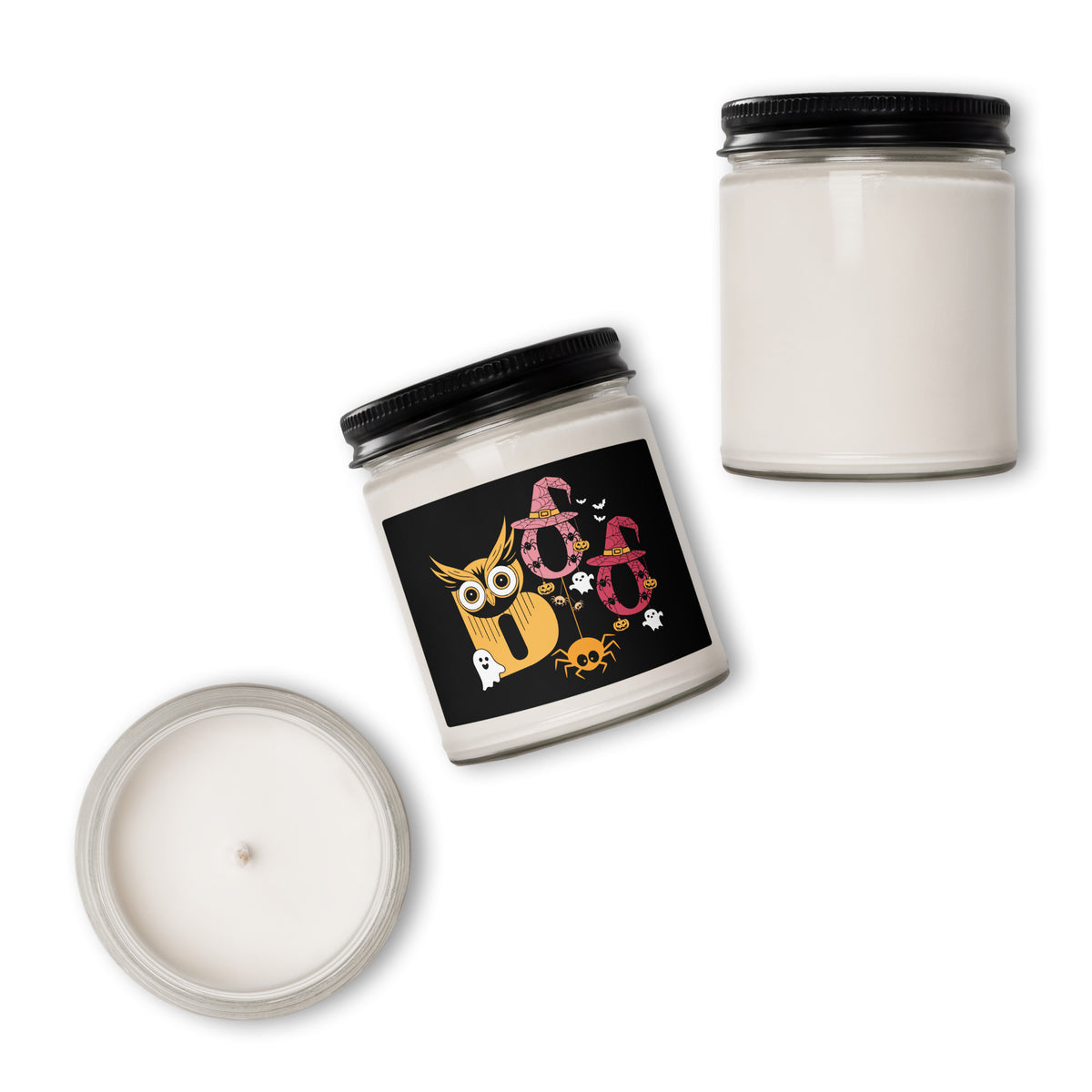 Bring Halloween home with the Boo Halloween Owl and Witch Hat Scented Soy Candle Home Decor—a delightful soy candle for warm, spooky ambience. Light up spooky season with the Boo Halloween Owl and Witch Hat Scented Soy Candle, featuring a cozy fragrance and charming festive design. Buy Boo Halloween Owl and Witch Hat Scented Soy Candle, a festive, fragrant accent for parties, gifting, and autumn nights.