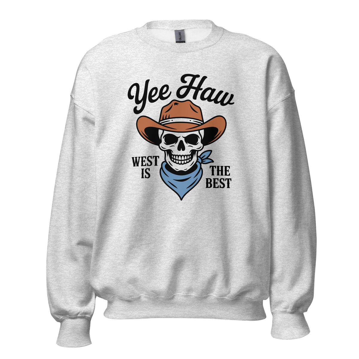 Best Funny Yee Haw West Is the Best Cowboy Skull Sweatshirt Casual Wear brings rugged cowboy flair to your wardrobe with a bold graphic and cozy feel.