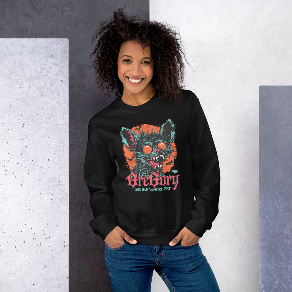 Buy Gregory Vampire Bat Crewneck Sweatshirt for Casual Outfits, a comfortable statement layer for cool, casual days. Elevate relaxed looks with the Gregory Vampire Bat Crewneck Sweatshirt for Casual Outfits—soft, striking, and made for daily wear. Shop the Gregory Vampire Bat Crewneck Sweatshirt for Casual Outfits, combining bold gothic style, cozy comfort, and everyday versatility.