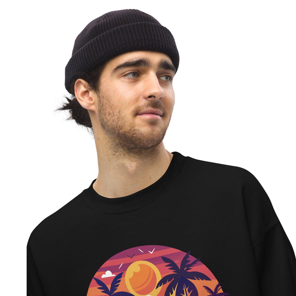 Shop Summer Vibes Sunset Van Crewneck Sweatshirt for Casual Wear—a soft, laid-back layer with vintage van style for everyday adventures.