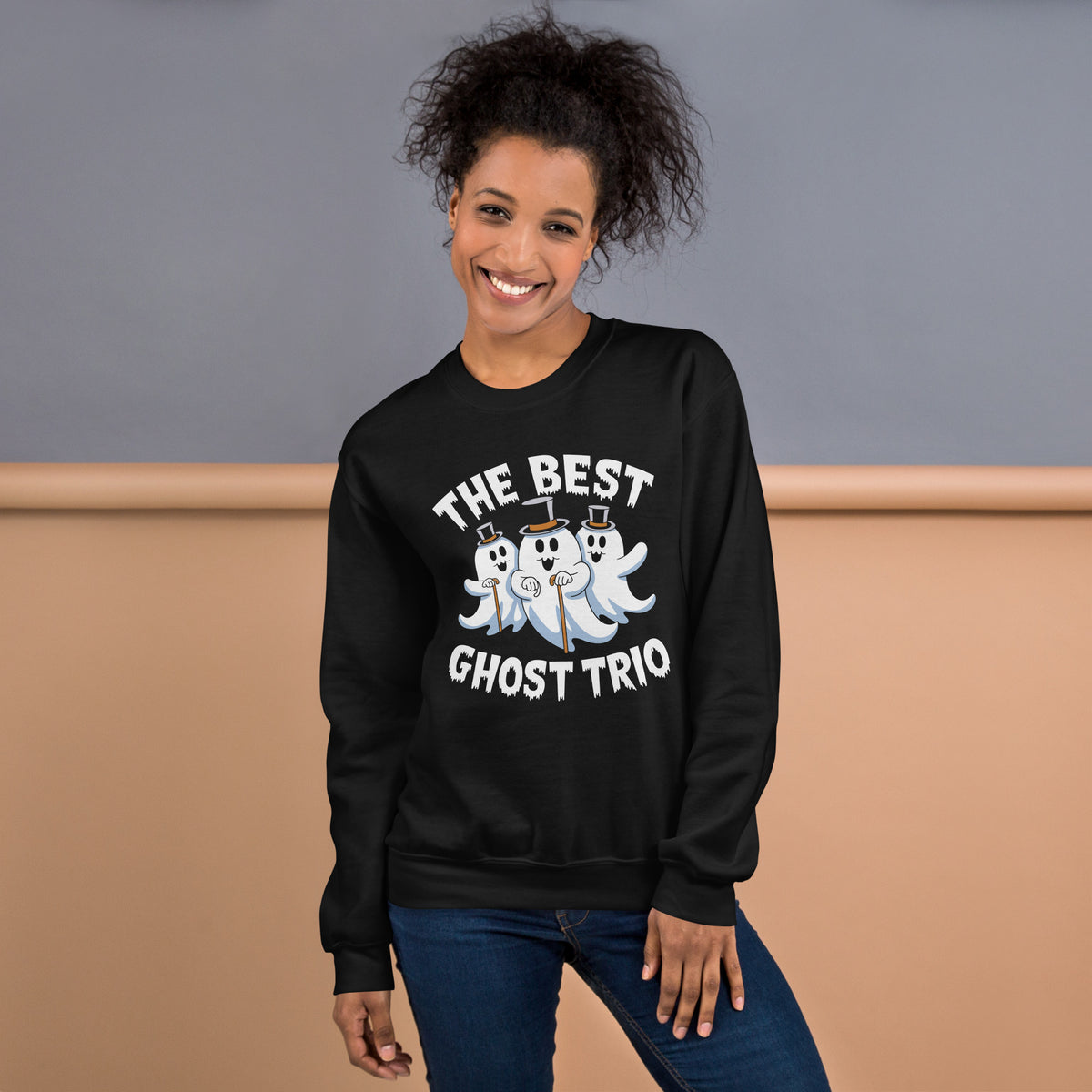 Discover The Best Ghost Trio Halloween Crewneck Sweatshirt—a fun, cozy statement piece for pumpkin patches, trick-or-treating, and more.