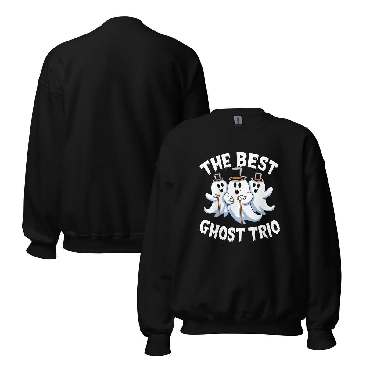 Shop Funny The Best Ghost Trio Halloween Crewneck Sweatshirt for Festive Wear Online